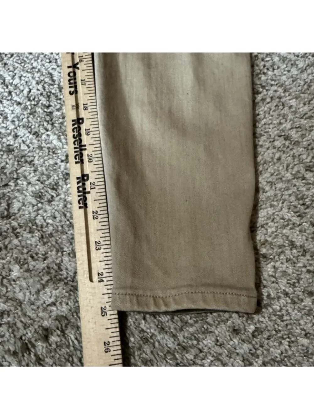Liverpool Los Angeles Pants Womens Petite 4/27 Tan Skinny Chinos Stretch